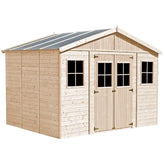 Abri de jardin en panneaux 17mm - 401x297cm - avec plancher - Timbela Ma boutique
